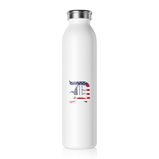 Detroit 'Old English D' Water Bottle (Patriotic Edition) | 20oz Double-Walled