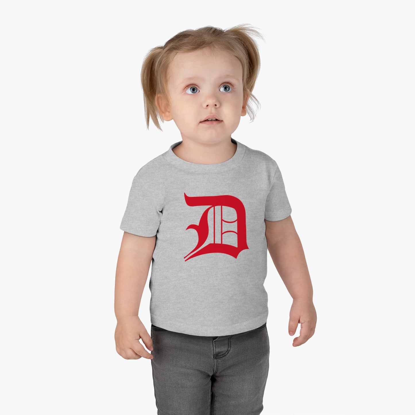 Detroit 'Old English D' Infant T-Shirt (Aliform Red) | Short Sleeve