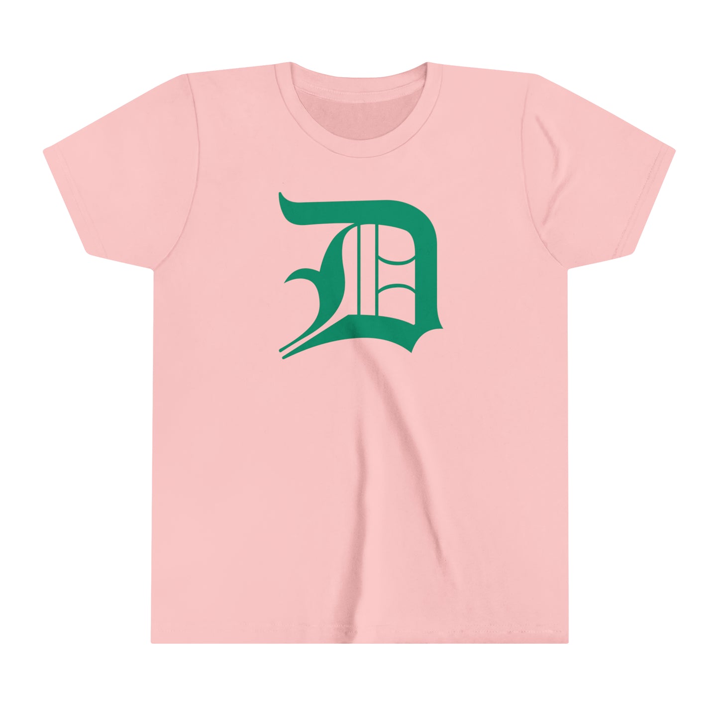 Detroit 'Old English D' T-Shirt (Emerald Green) | Youth Short Sleeve