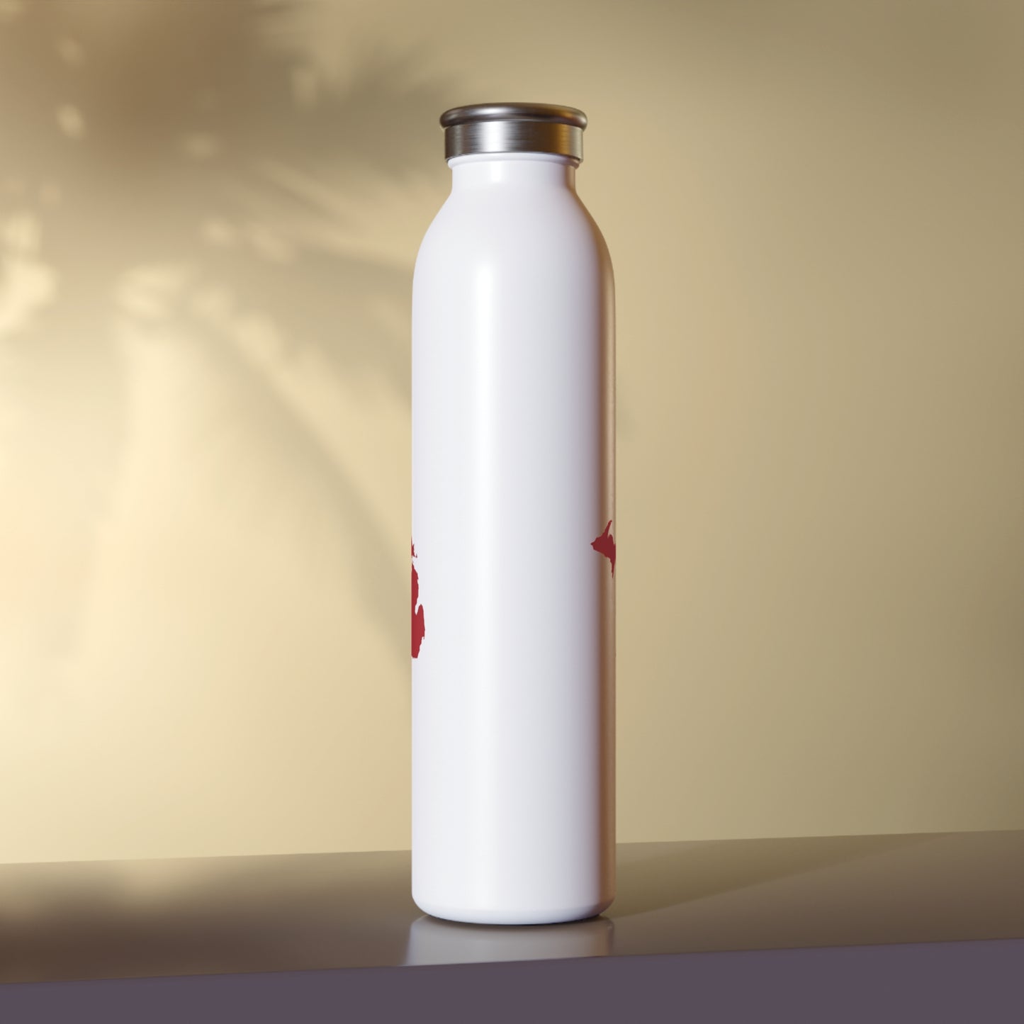Michigan Water Bottle (w/ Thimbleberry Red Outline) | 20oz Double-Walled