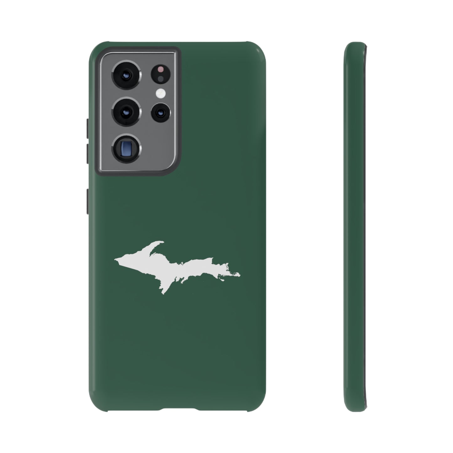 Michigan Upper Peninsula Tough Phone Case (Ginger Ale Green w/ UP Outline) | Samsung & Pixel Android