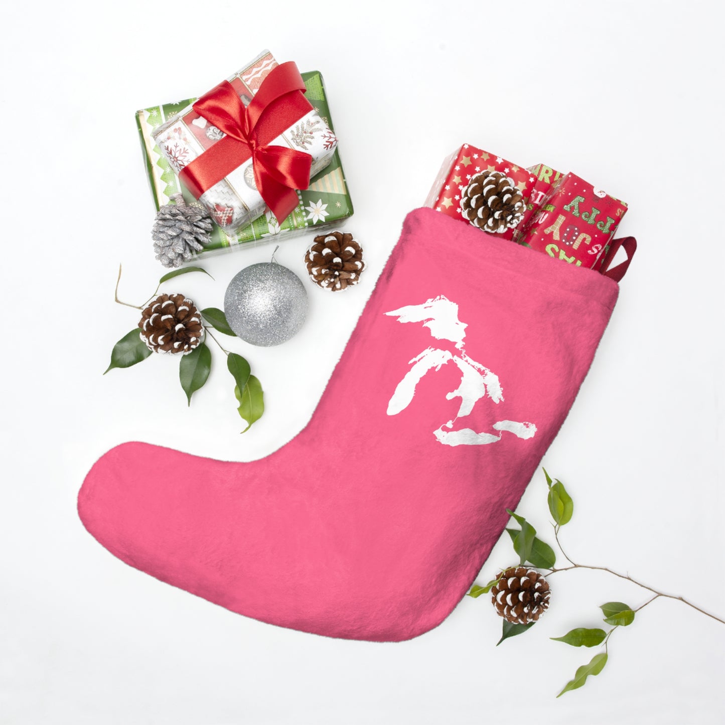 Great Lakes Christmas Stocking | Rhodochrosite Pink