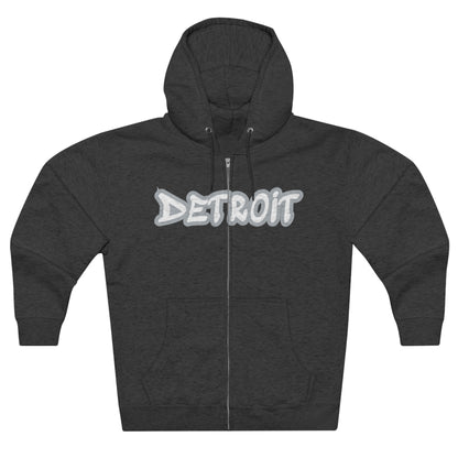 Detroit' Hoodie (Silver Tag Font) | Unisex Full Zip