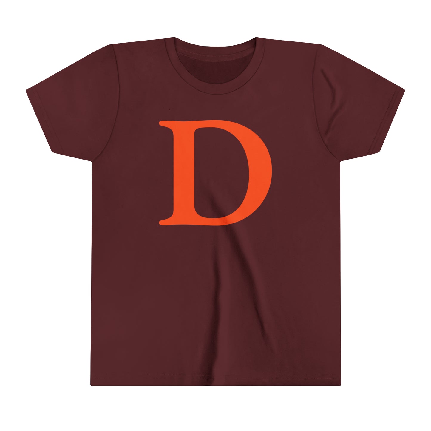 Detroit 'Old French D' T-Shirt (Maple Leaf Orange) | Youth Short Sleeve