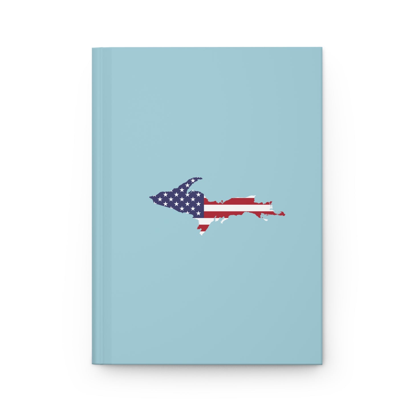 Michigan Upper Peninsula Hardcover Journal (w/ UP USA Flag) | Ruled - '58 Caddie Blue