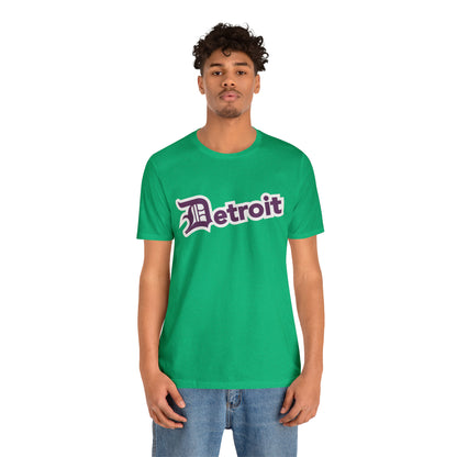 'Detroit' T-Shirt (Plum w/ Old English 'D') | Unisex Standard