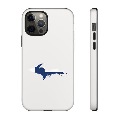 Michigan Upper Peninsula Tough Phone Case (Birch Bark White w/ UP Finland Flag Outline) | Apple iPhone