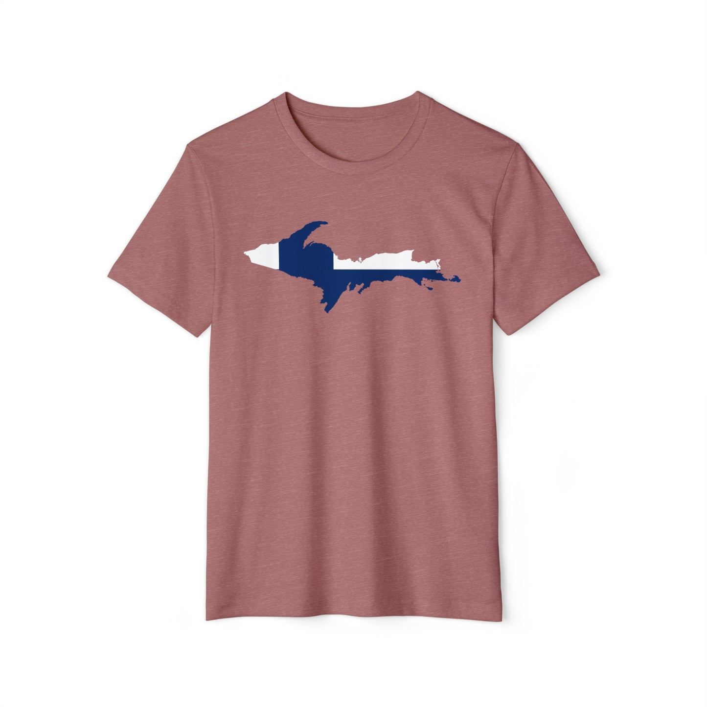 Michigan Upper Peninsula T-Shirt (w/ UP Finland Flag) | Unisex Recycled Organic