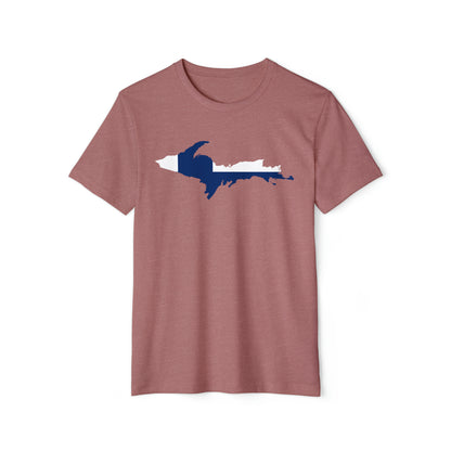 Michigan Upper Peninsula T-Shirt (w/ UP Finland Flag) | Unisex Recycled Organic