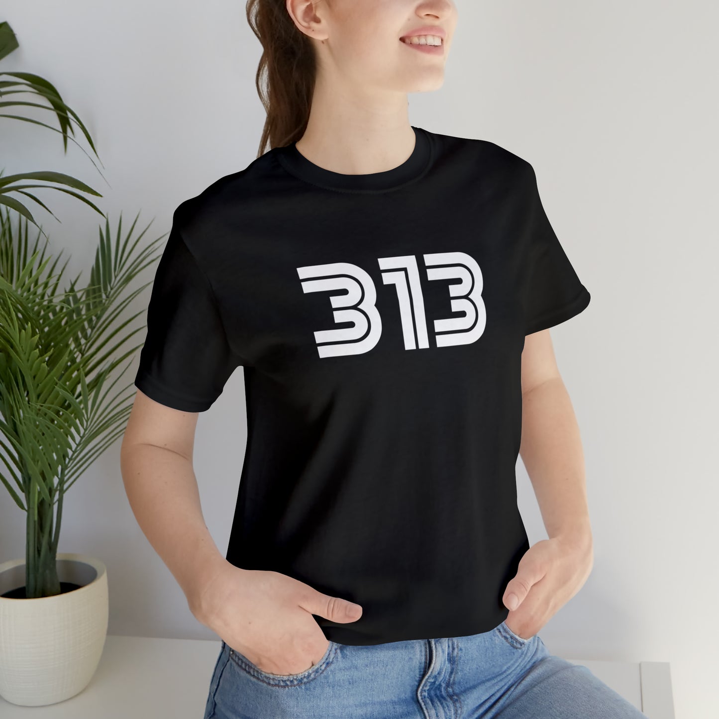 Detroit '313' T-Shirt (1970s Audiophile Font) | Unisex Standard Fit