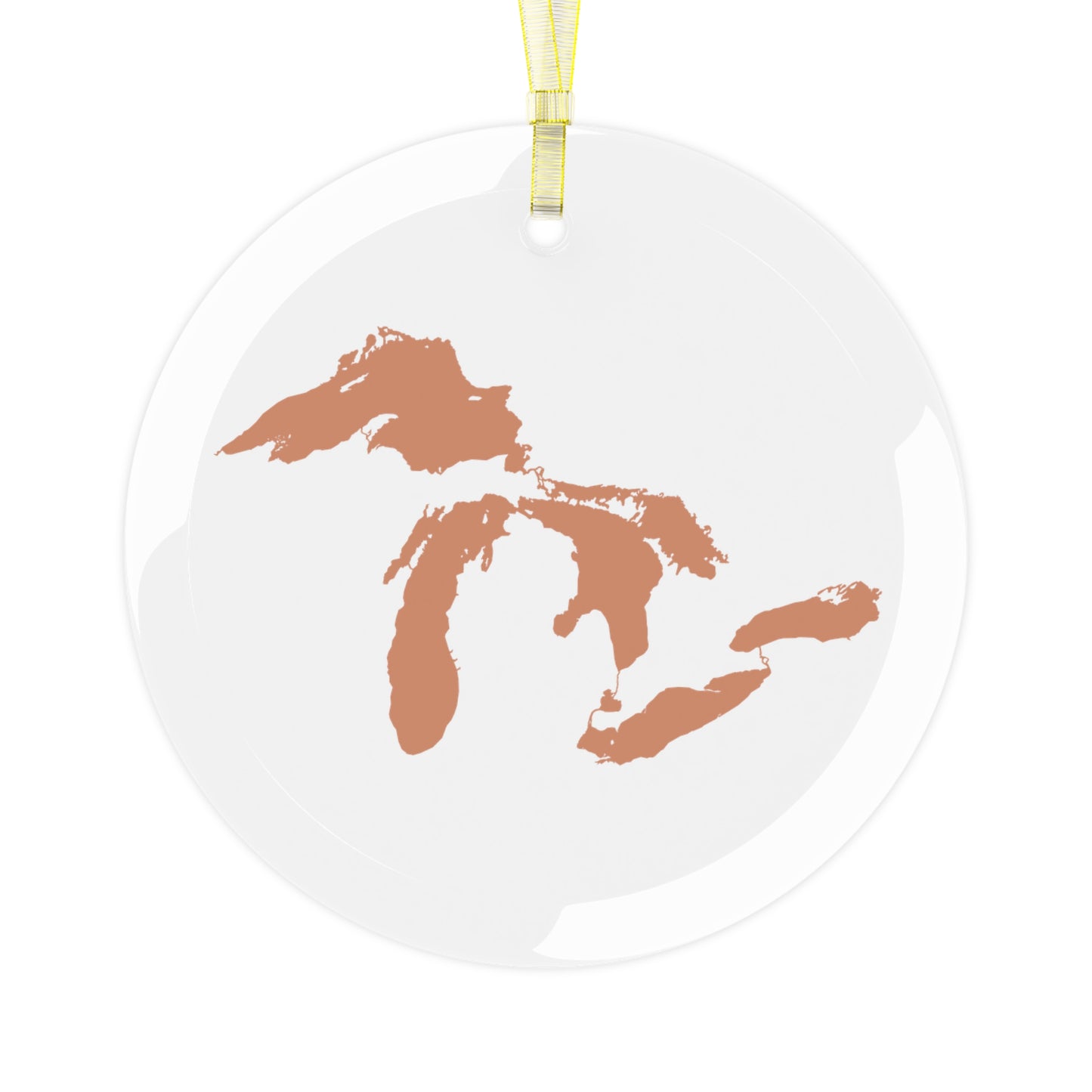 Great Lakes Christmas Ornament | Clear Glass - Copper Color