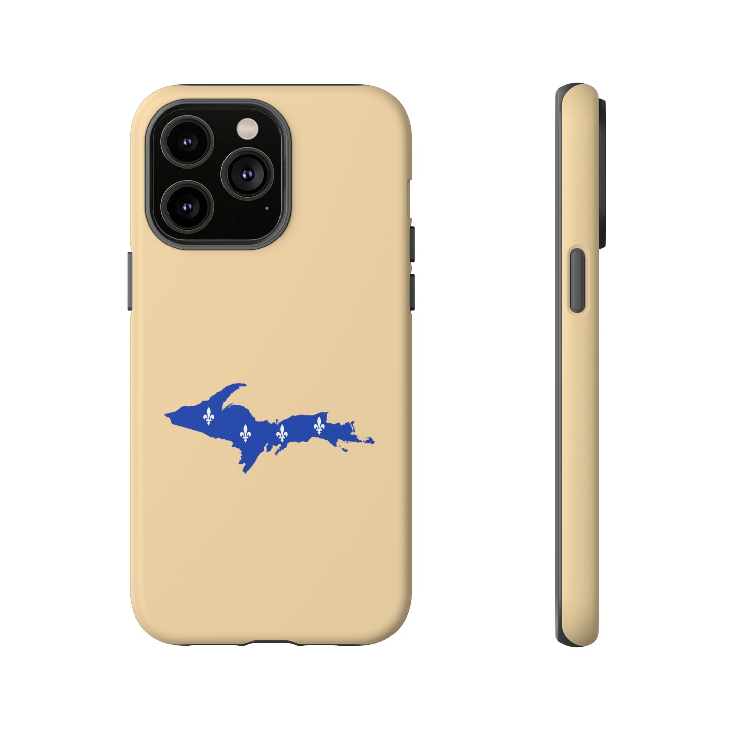 Michigan Upper Peninsula Tough Phone Case (Maple Color w/ UP Quebec Flag Outline) | Apple iPhone