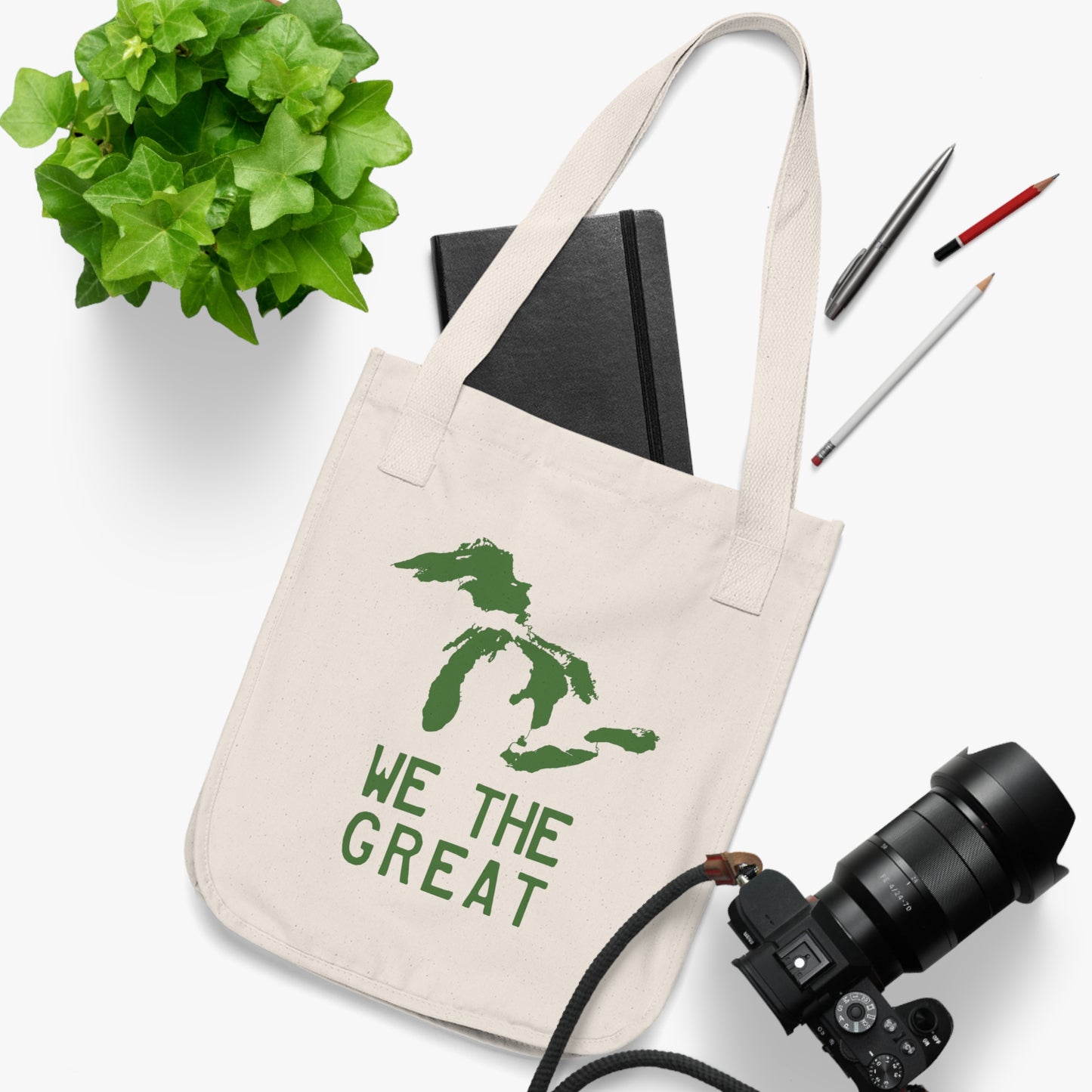 Great Lakes 'We The Great' Heavy Tote | Pine Green