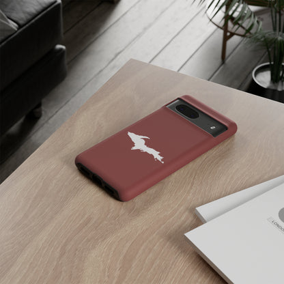 Michigan Upper Peninsula Tough Phone Case (Ore Dock Red w/ UP Outline) | Samsung & Pixel Android