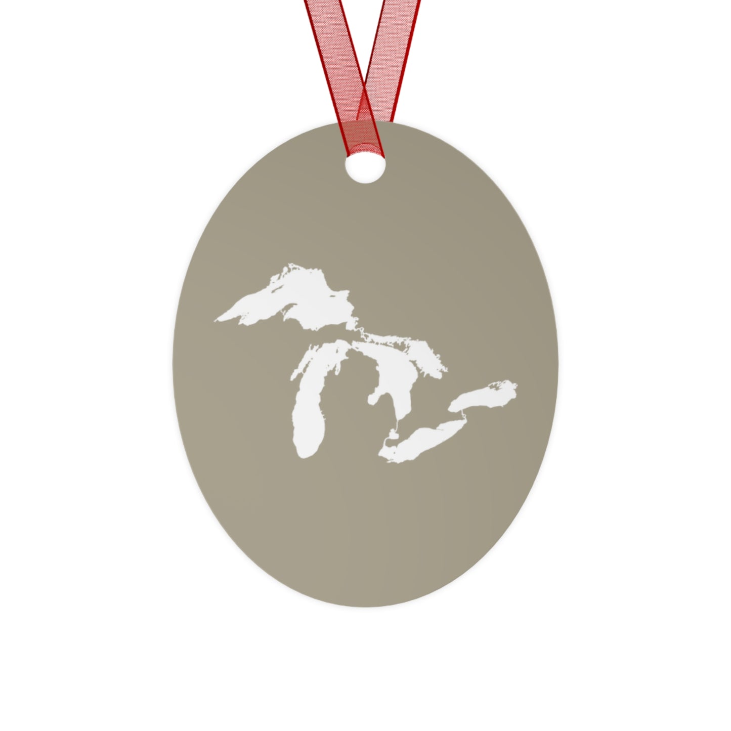 Great Lakes Christmas Ornament | Metal - Petoskey Beige