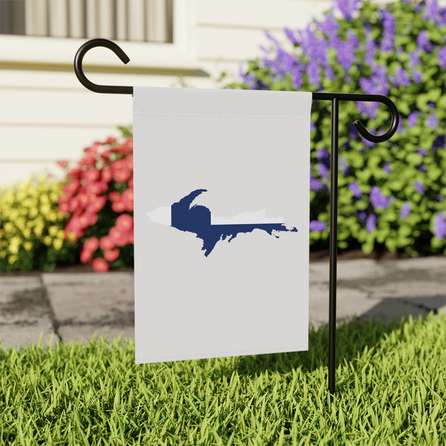 Michigan Upper Peninsula Home & Garden Flag (w/ UP Finland Flag) | Birch Bark White