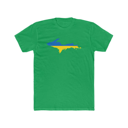 Michigan Upper Peninsula T-Shirt (w/ UP Ukraine Flag Outline) | Men's Fitted