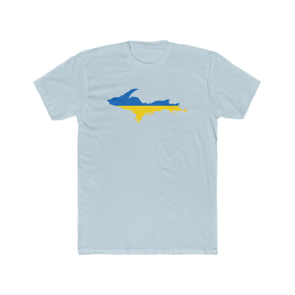 Michigan Upper Peninsula T-Shirt (w/ UP Ukraine Flag Outline) | Men's Fitted