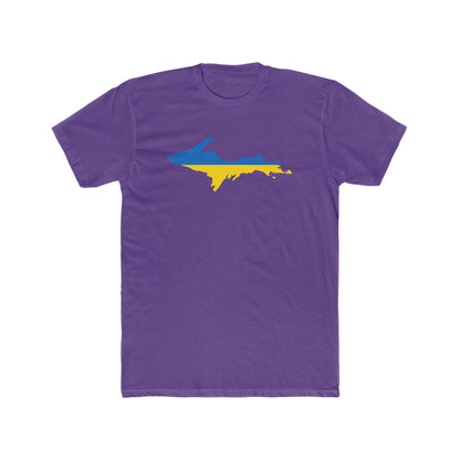 Michigan Upper Peninsula T-Shirt (w/ UP Ukraine Flag Outline) | Men's Fitted