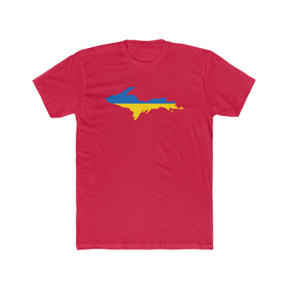 Michigan Upper Peninsula T-Shirt (w/ UP Ukraine Flag Outline) | Men's Fitted