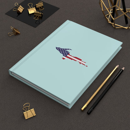 Michigan Upper Peninsula Hardcover Journal (w/ UP USA Flag) | Ruled - Light Blue