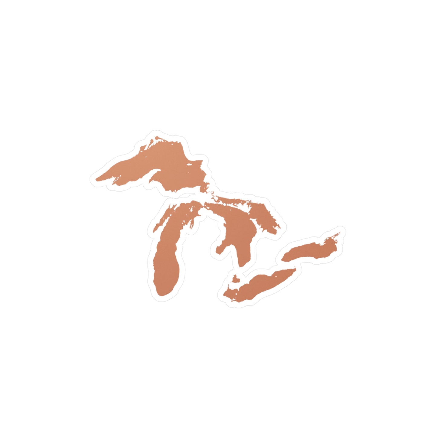 Great Lakes Kiss-Cut Windshield Decal | Copper