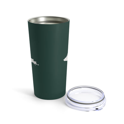 Michigan Upper Peninsula Tumbler (w/ UP Outline) | Laconic Green - 20oz