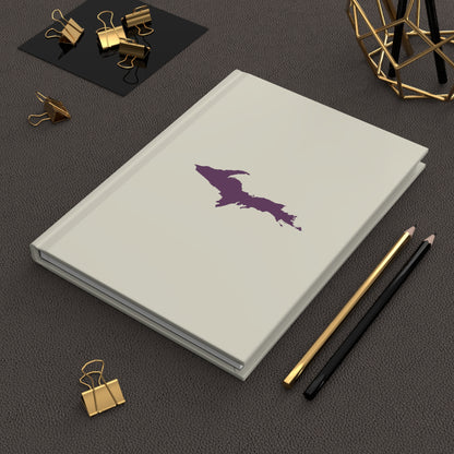 Michigan Upper Peninsula Hardcover Journal (Ivory w/ Plum Outline) | Ruled - 150pgs