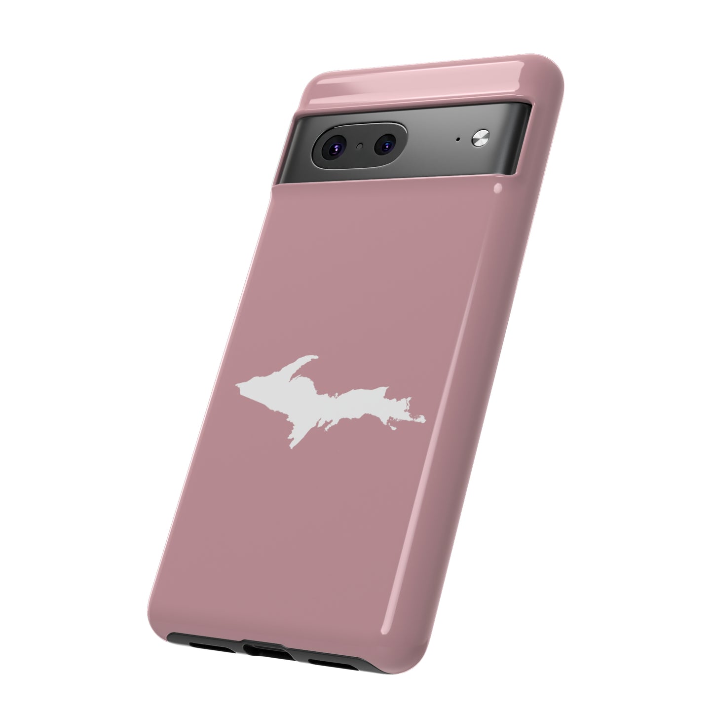 Michigan Upper Peninsula Tough Phone Case (Cherry Blossom Color w/ UP Outline) | Samsung & Pixel Android