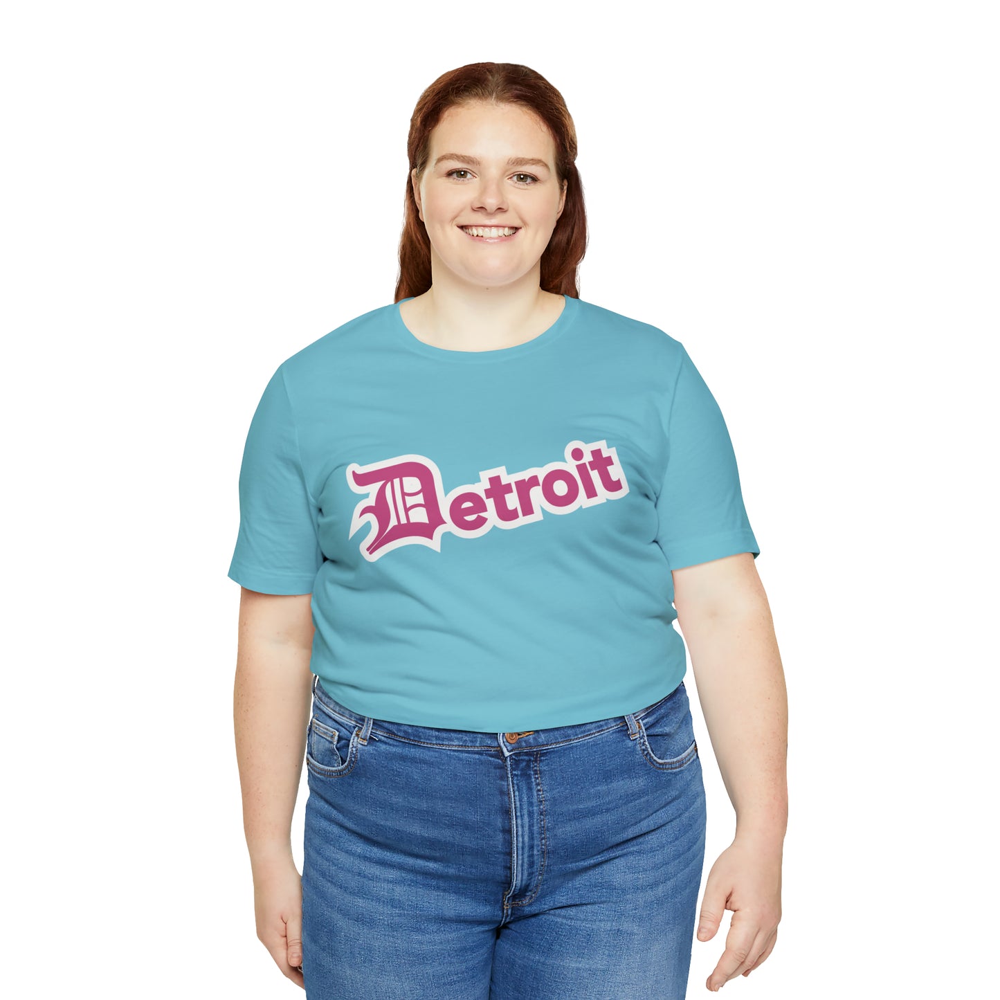 'Detroit' T-Shirt (Apple Blossom Pink w/ Old English 'D') | Unisex Standard