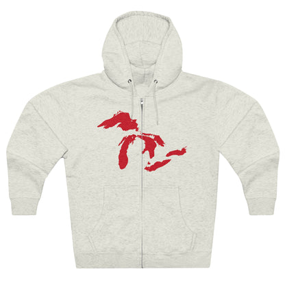 Great Lakes Hoodie (Aliform Red) | Unisex Full Zip