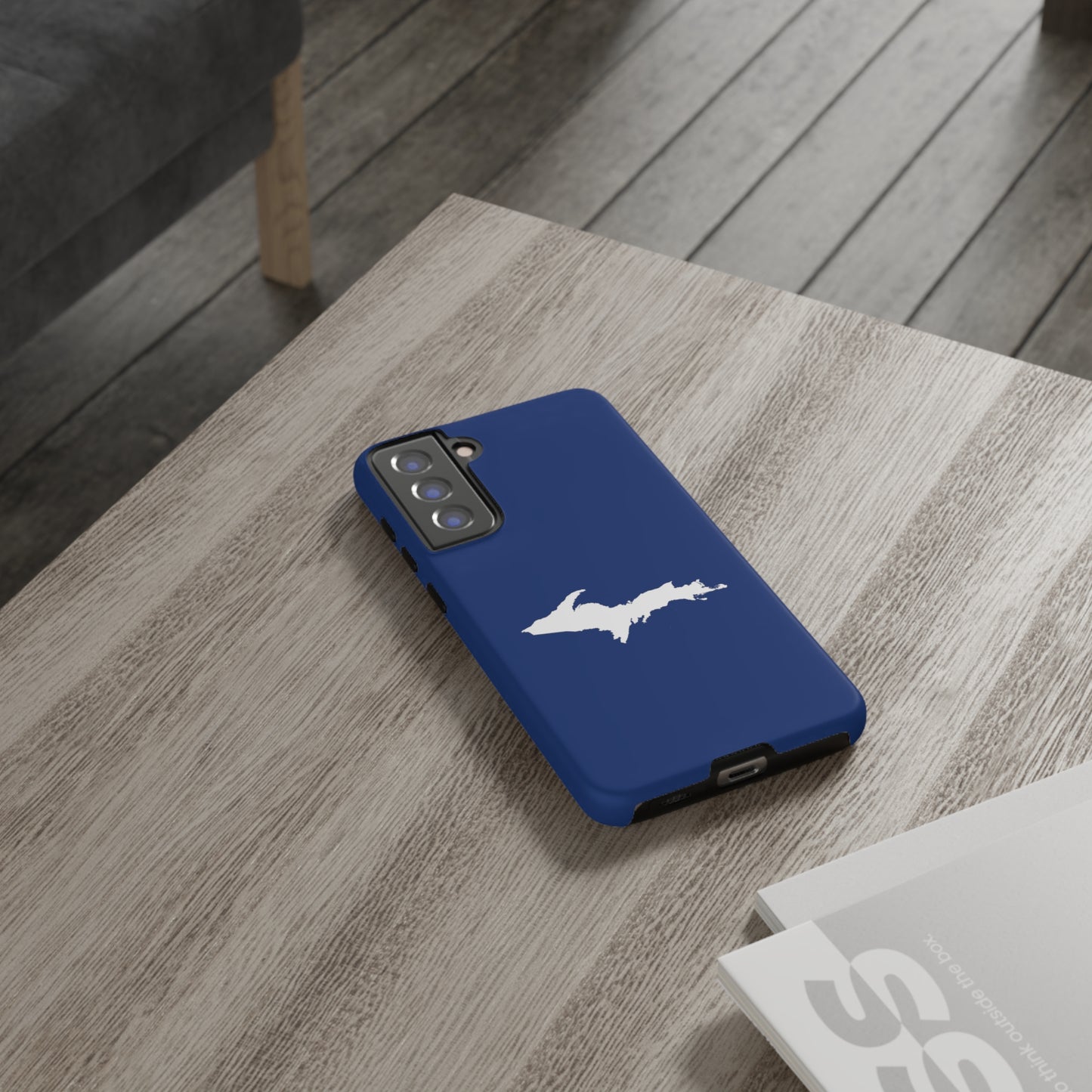 Michigan Upper Peninsula Tough Phone Case (Dearborn Blue w/ UP Outline) | Samsung & Pixel Android