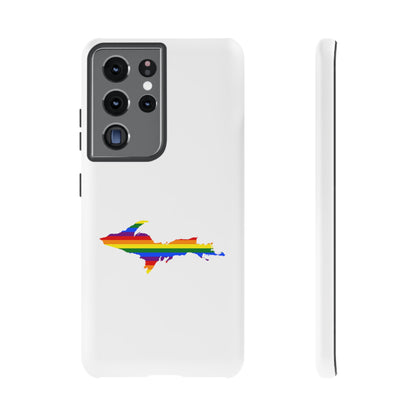 Michigan Upper Peninsula Tough Phone Case (w/ UP Pride Flag Outline) | Samsung & Pixel Android