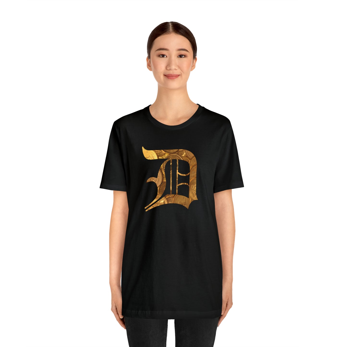 Detroit 'Old English D' T-Shirt (Gold Bullion Edition) | Unisex Standard