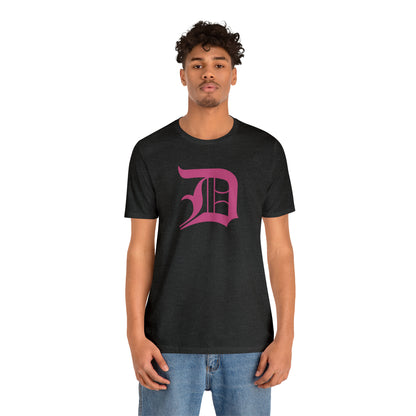 Detroit 'Old English D' T-Shirt (Apple Blossom Pink) | Unisex Standard