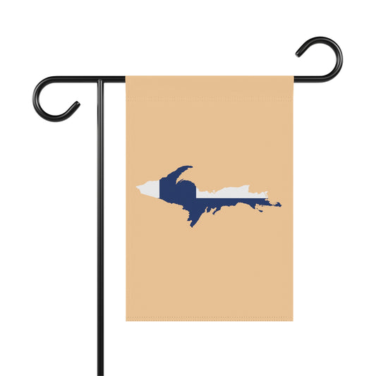 Michigan Upper Peninsula Home & Garden Flag (w/ UP Finland Flag) | Pale Apricot