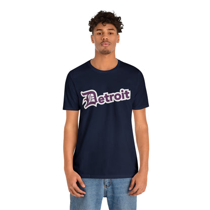 'Detroit' T-Shirt (Plum w/ Old English 'D') | Unisex Standard