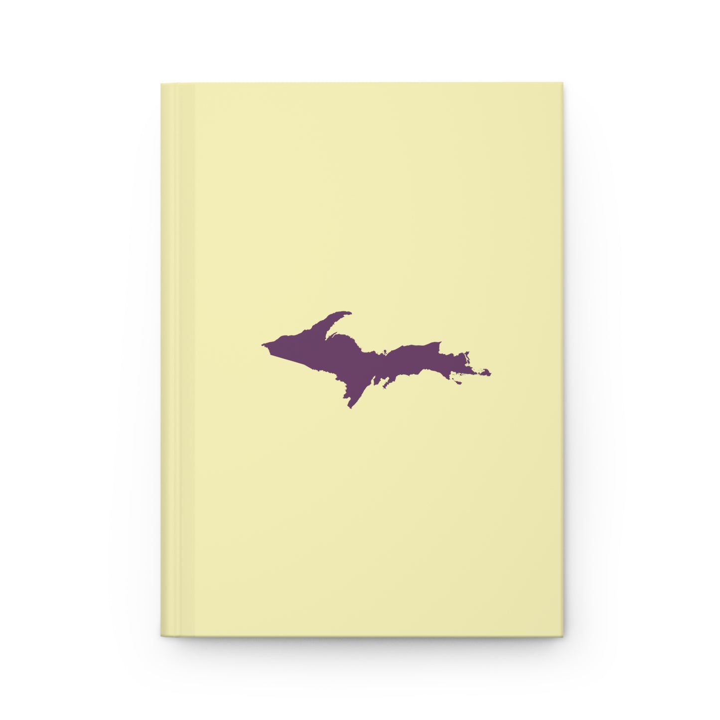 Michigan Upper Peninsula Hardcover Journal (Canary Yellow w/ Plum Outline) | Ruled - 150pgs