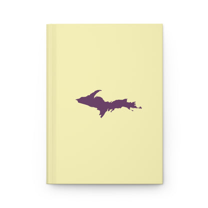 Michigan Upper Peninsula Hardcover Journal (Canary Yellow w/ Plum Outline) | Ruled - 150pgs