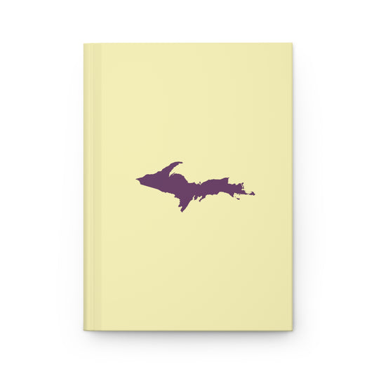 Michigan Upper Peninsula Hardcover Journal (Canary Yellow w/ Plum Outline) | Ruled - 150pgs