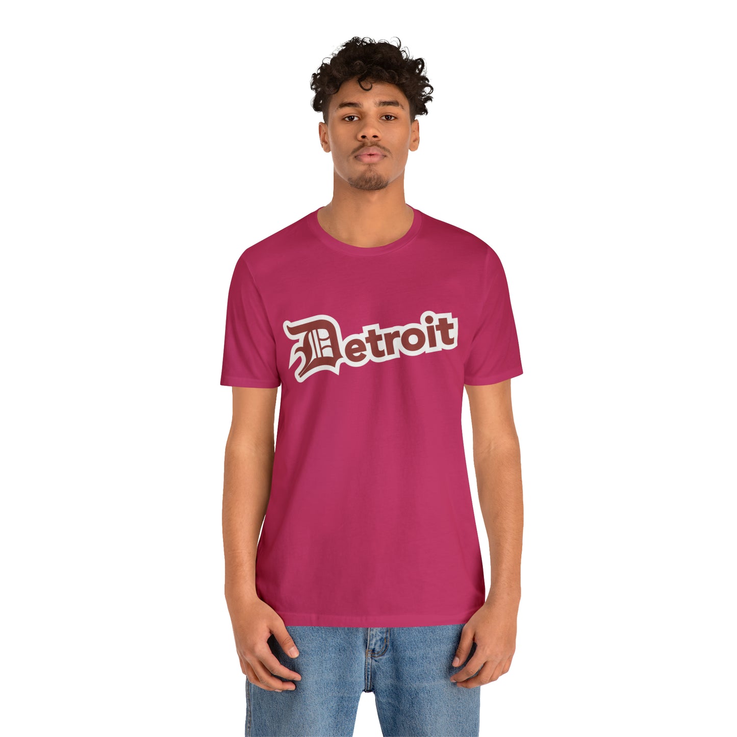 'Detroit' T-Shirt (Ore Dock Red w/ Old English 'D') | Unisex Standard