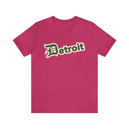 'Detroit' T-Shirt (Army Green w/ Old English 'D') | Unisex Standard