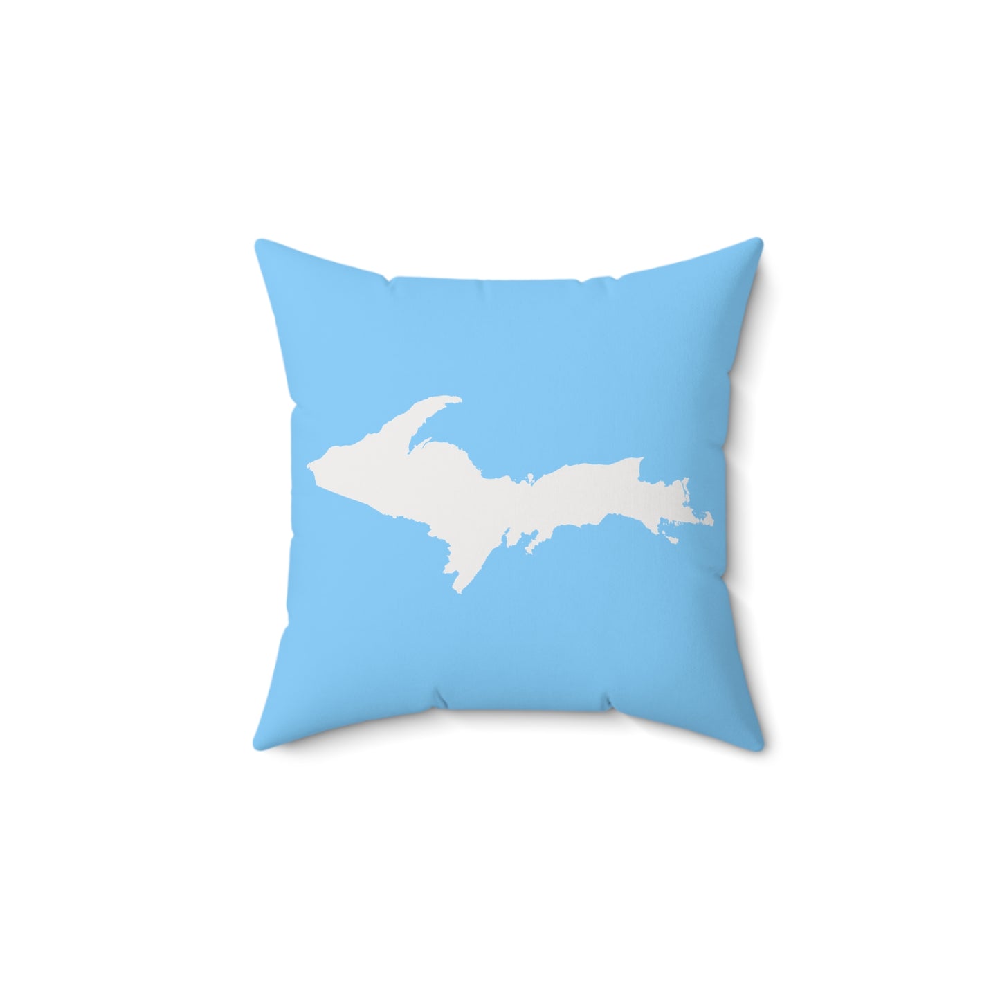 Michigan Upper Peninsula Accent Pillow (w/ UP Outline) | DTW Blue