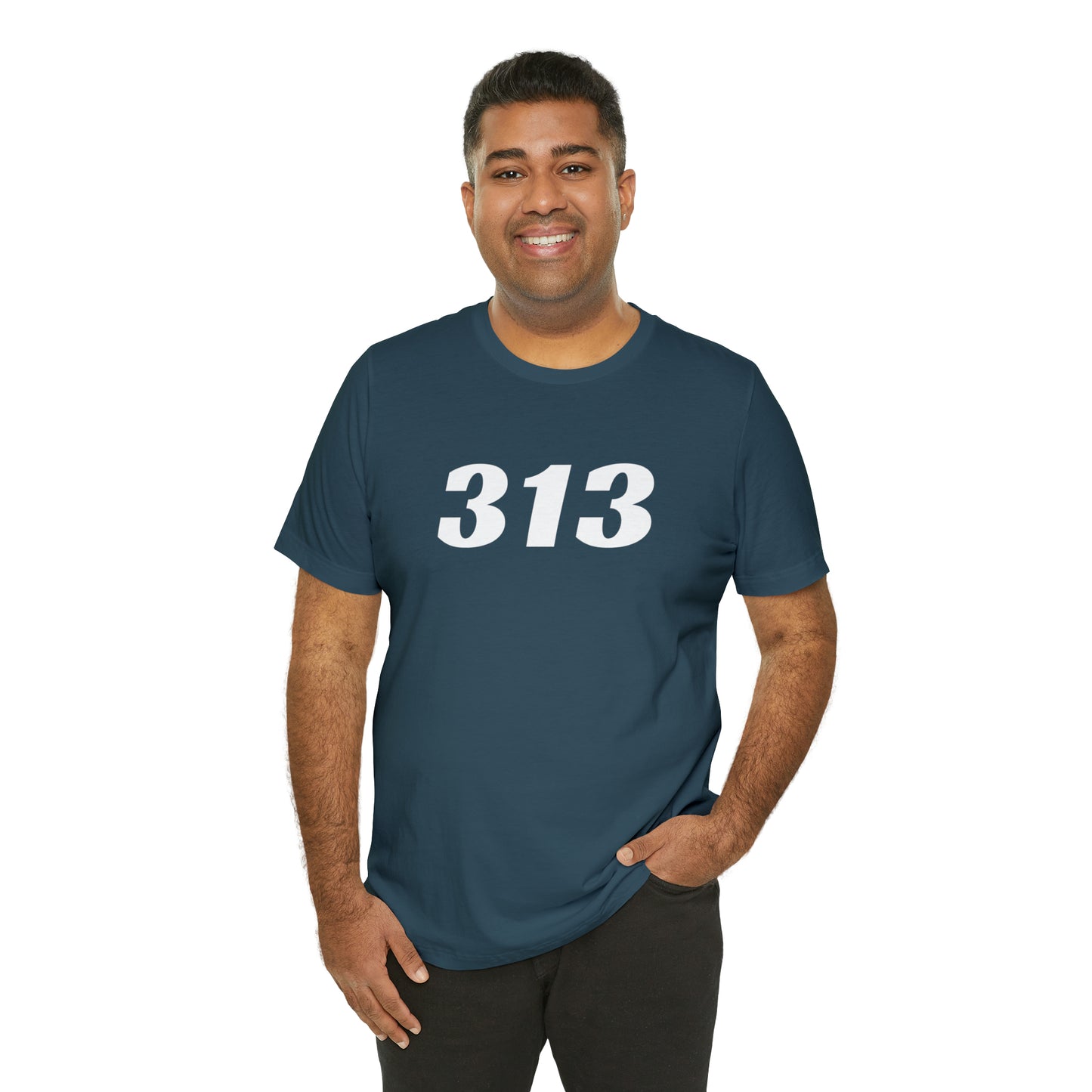 Detroit '313' T-Shirt (Racing Font) | Unisex Standard Fit