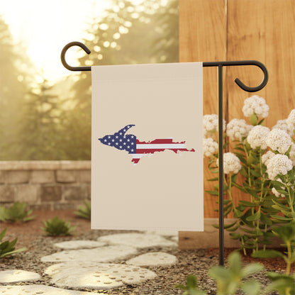 Michigan Upper Peninsula Home & Garden Flag (w/ UP USA Flag) | Champagne White