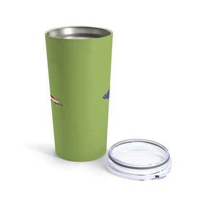 Michigan Upper Peninsula Tumbler (w/ UP USA Flag) | Goosebery Green - 20oz