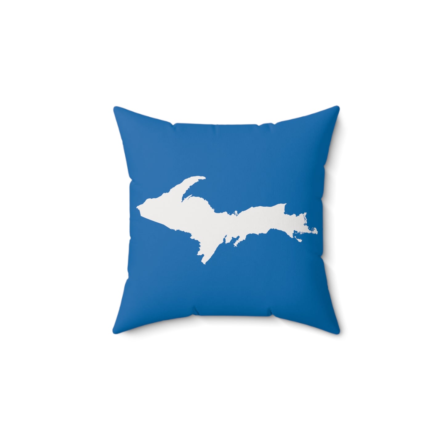 Michigan Upper Peninsula Accent Pillow (w/ UP Outline) | Azure