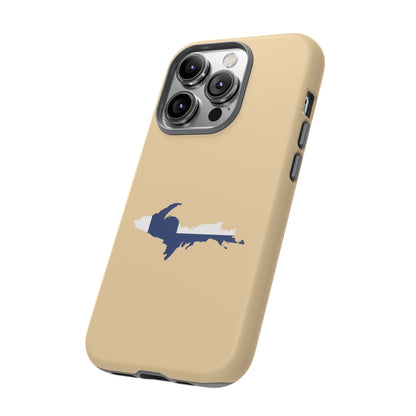 Michigan Upper Peninsula Tough Phone Case (Maple Color w/ UP Finland Flag Outline) | Apple iPhone