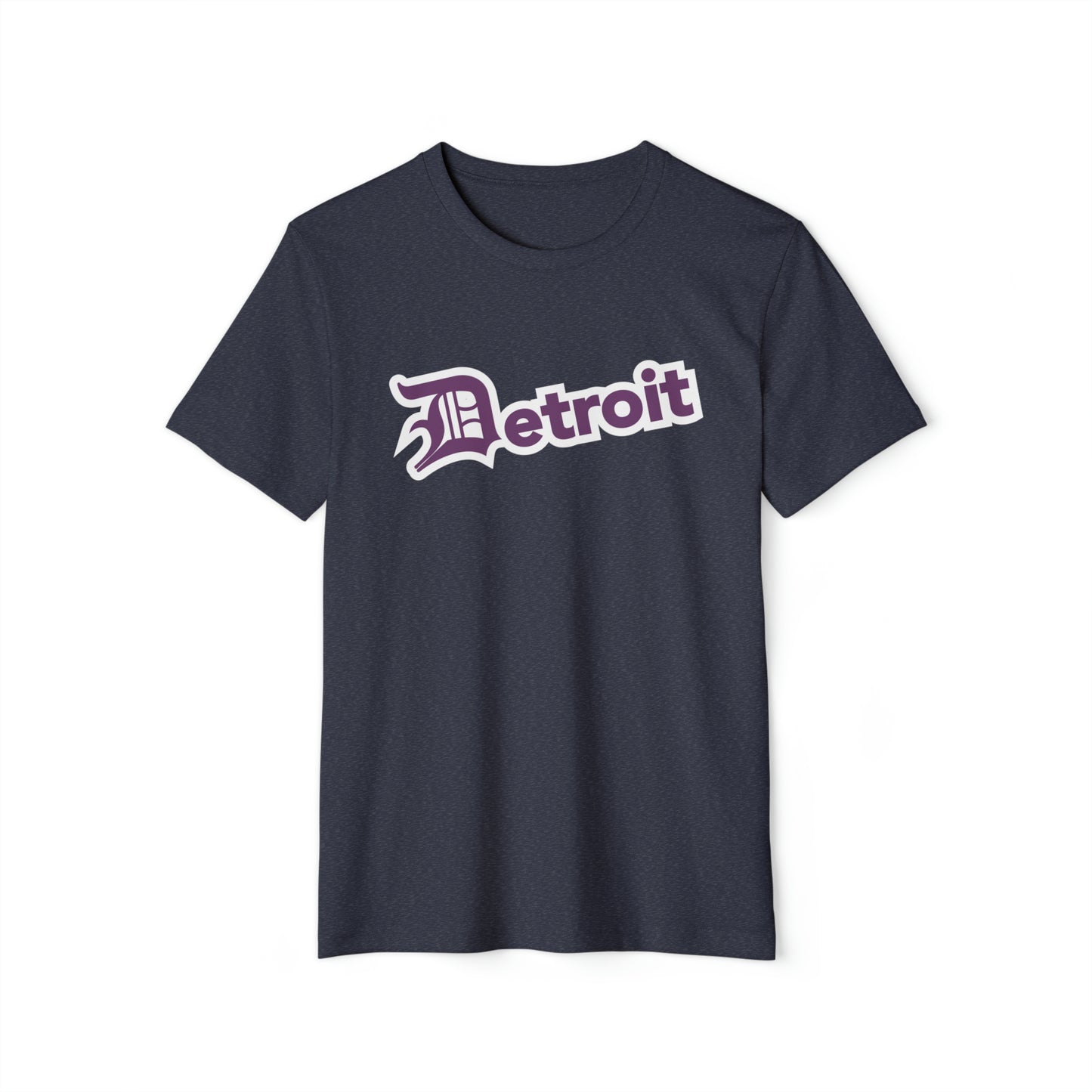 Detroit' T-Shirt (Plum Old English 'D') | Unisex Recycled Organic