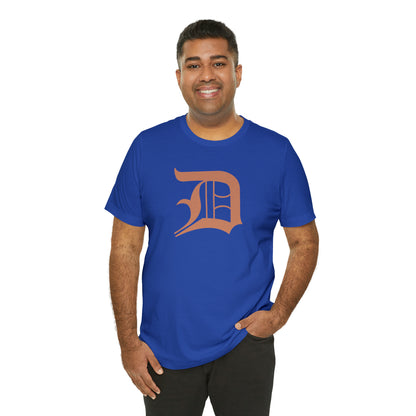 Detroit 'Old English D' T-Shirt (Copper Color) | Unisex Standard